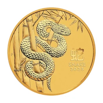 Sběratelství The Perth Mint Lunární série III. Rok hada 1/10 oz 2025 zlatá mince