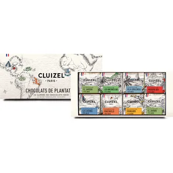 Čokoláda Michel Cluizel degustační set plantážových čokolád 16 ks 80g