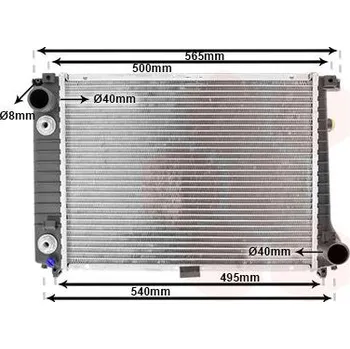 Motor automobilu Chladič, chlazení motoru VAN WEZEL 06002087