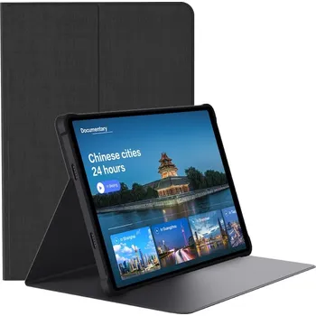 Pouzdro na tablet VSECHNONAMOBIL 87414 LEATHER Zaklápěcí kryt pro Ulefone Tab A11 Pro šedý