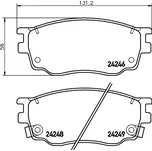 HELLA PAGID Sada brzdových destiček, kotoučová brzda 8DB355012091