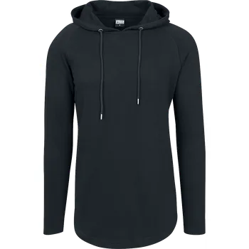 Dámská mikina Mikina s kapucí z Urban Classics - Dlouhá tvarovaná tepláková mikina s kapucí - Muži - černá