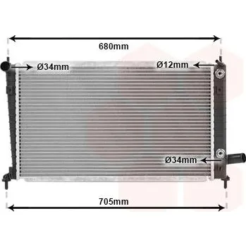 Motor automobilu Chladič, chlazení motoru VAN WEZEL 47002036