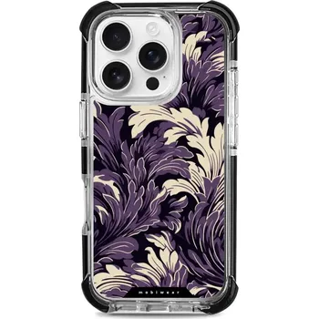 Pouzdro na mobilní telefon Odolný obal Mobiwear MagSafe Elite Bumper - Apple iPhone 16 Pro - DA46D Fialové rostliny (Odolný kryt, pouzdro, obal Mobiwear Elite Bumper na mobil Apple iPhone 16 Pro - DA46D Fialové rostliny, materiál Plast + TPU silikon + kov - zesílená ochrana telefon