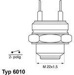Teplotní spínač, větrák chladiče BorgWarner (Wahler) 6010.95D