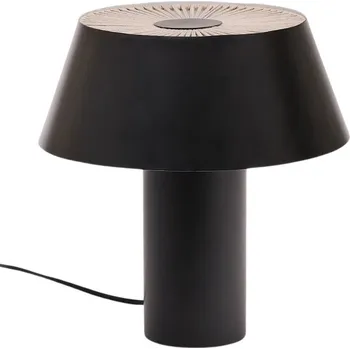 Lampička Černá kovová stolní lampa Kave Home Ancare