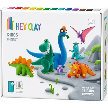 Dřevěná hračka Hey Clay Dinosauři