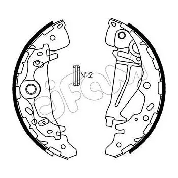 Brzdová čelist Sada brzdových čelistí CIFAM 153-226