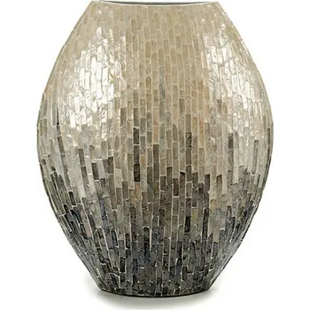 Váza Gift Decor Váza Dřevo Šedá Perleť DM (18 x 44,5 x 40 cm)