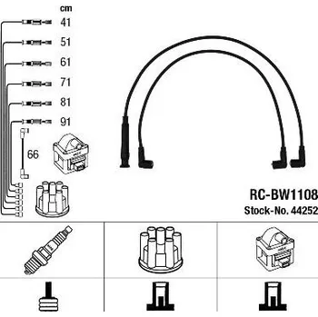 Zapalovací kabel Sada kabelů pro zapalování NGK 44252