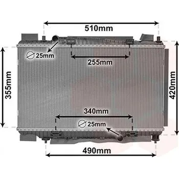 Motor automobilu Chladič, chlazení motoru VAN WEZEL 18012704
