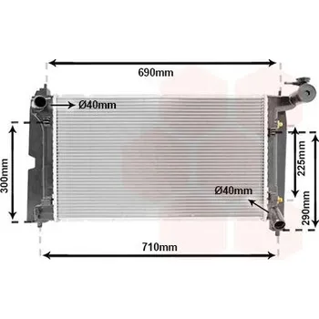 Chladič motoru Chladič, chlazení motoru VAN WEZEL 53002323