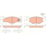 Sada brzdových destiček, kotoučová brzda TRW GDB459