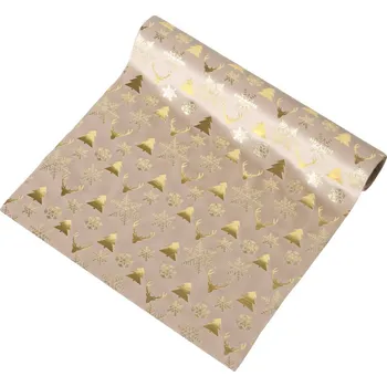 ubrus Boltze Home Polyesterový běhoun na stůl s vánočním motivem NAINA, 152 x 35 cm