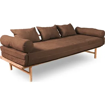 Pohovka Rozkládací pohovka LE MAR 01 201 cm z masivu/hnědá