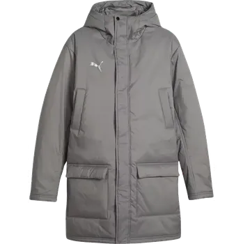 Pánská zimní bunda s kapucí Puma TeamFINAL Winter šedá