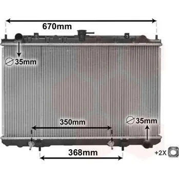 Motor automobilu Chladič, chlazení motoru VAN WEZEL 13002320