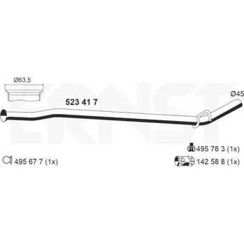 Výfuková trubka Výfuková trubka ERNST 523417