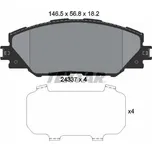 Sada brzdových destiček, kotoučová brzda TEXTAR 2433701
