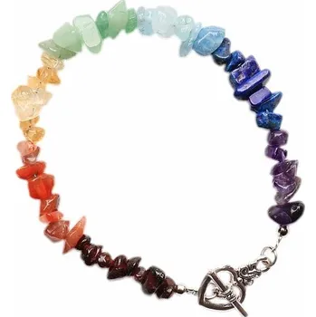 Náramek Nefertitis Čakrový náramek sekaný se srdíčkem obvod cca 20 cm