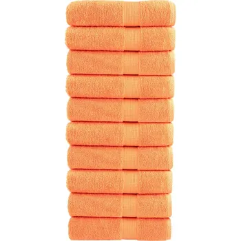 Utěrka vidaXL Premium ručníky 10 ks oranžové 50 x 100 cm 600 g/m2 100% bavlna