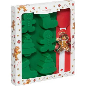 Forma na pečení Atmosphera Vánoční sada na pečení, forma na pečení s lopatkou a silikonová forma