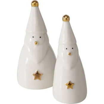 Boltze Home 2 poercálnové figurky JELKI, bílí Mikulášové