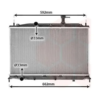 Chladič motoru Chladič, chlazení motoru VAN WEZEL 82002188