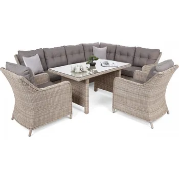 Zahradní sestava Zahradní rohová souprava s křesly pravá polyratan