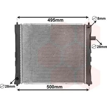 Chladič motoru Chladič, chlazení motoru VAN WEZEL 02002097