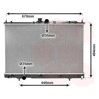 Motor automobilu Chladič, chlazení motoru VAN WEZEL 32002183