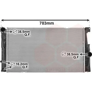 Motor automobilu Chladič, chlazení motoru VAN WEZEL 06002549