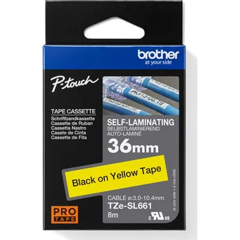 Tiskárna Brother TZE-SL661, žlutá/černá, 36mm, samolaminovací