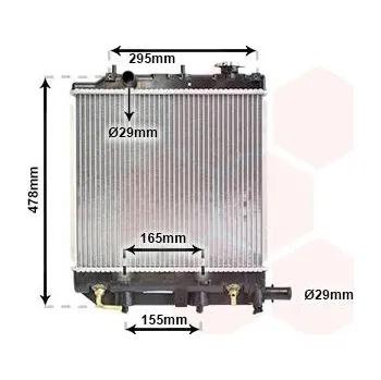 Motor automobilu Chladič, chlazení motoru VAN WEZEL 27002166