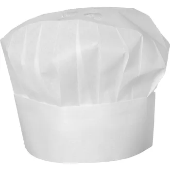 Kuchařská čepice - 10 ks, HENDI, Bílá, 10 ks, ⌀600x(H)230mm