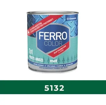 barva na kov Chemolak Ferro Color U 2066 mat 0,3l 5132 zelená ( )