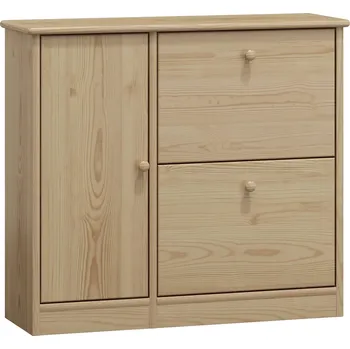 Botník Slevadoma Výklopný botník se skříňkou masiv borovice DITA II Barva: Surové dřevo