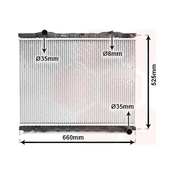 Autodíl Chladič, chlazení motoru VAN WEZEL 83002055