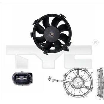 Výparník klimatizace Větrák, kondenzátor klimatizace TYC 837-0015