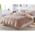 XPOSE® Mikroplyšové povlečení JORGA Exclusive - hnědé 140x200 cm, 70x90 cm, Mikroplyš + Prodloužená možnost vrácení zboží do 50 dnů