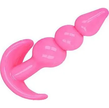 Anální kolík LOLO anální kolík tvarovaný růžový - průměr 2 cm