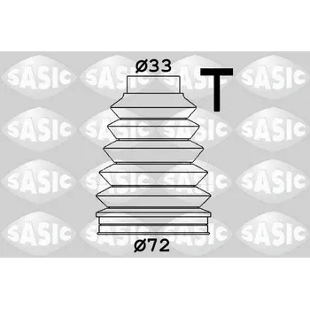 Manžeta ke kolu Sada měchů, hnací hřídel SASIC 1906137