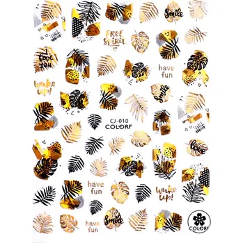 Samolepky na nehty BLACK&GOLD - CJ-010