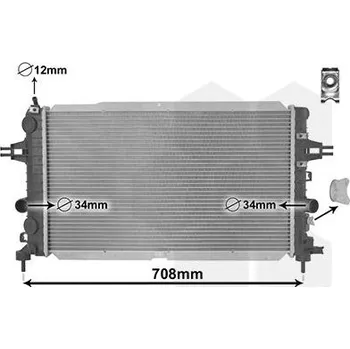 Motor automobilu Chladič, chlazení motoru VAN WEZEL 37002490