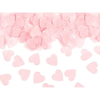 Konfeta Konfety na stůl, srdíčka, světle růžová, 15g