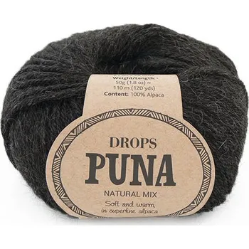 Příze Příze DROPS Puna natural mix 08 - černá