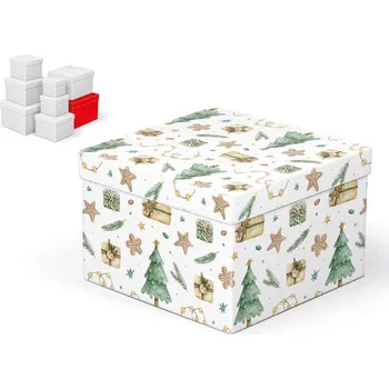 MFP Paper Krabice dárková vánoční C-V007-H 22x22x15cm