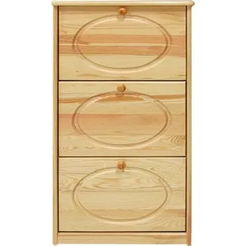 Botník Slevadoma Výklopný botník masiv borovice MAREK III Barva: Barva bílá