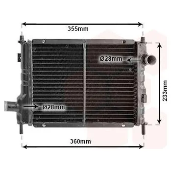 Motor automobilu Chladič, chlazení motoru VAN WEZEL 02002133