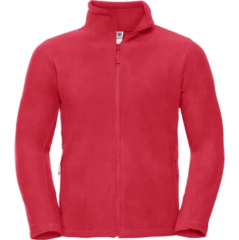 Pánská mikina Men's fleece with long zipper 100% polyester, non-pilling fleece 320g RUSSELL červená 2470089